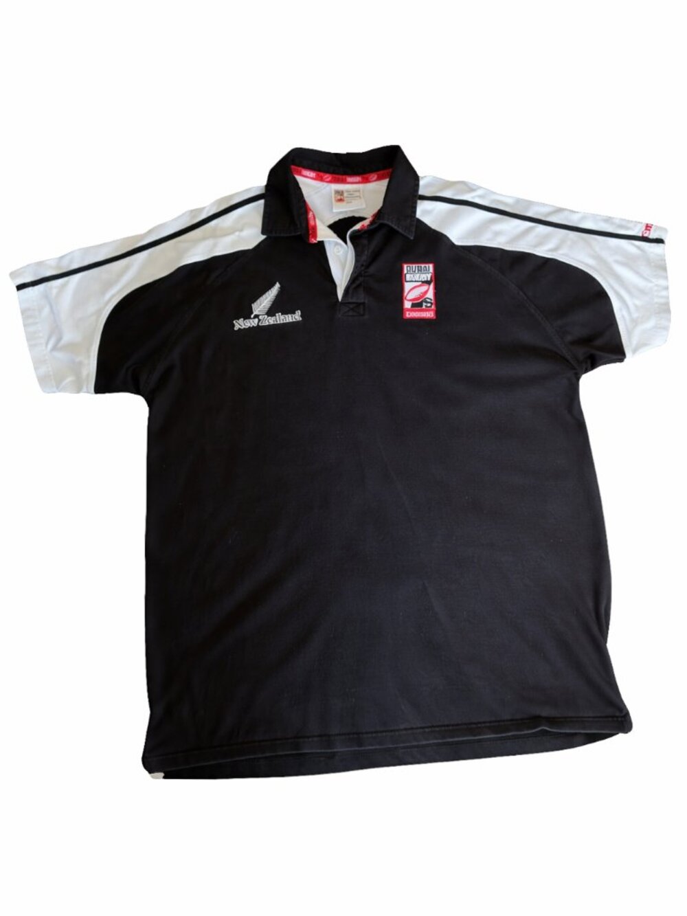 New Zealand Rugby 7s Sevens Polo Shirt XL Black Dubai Emirates Official Licensed